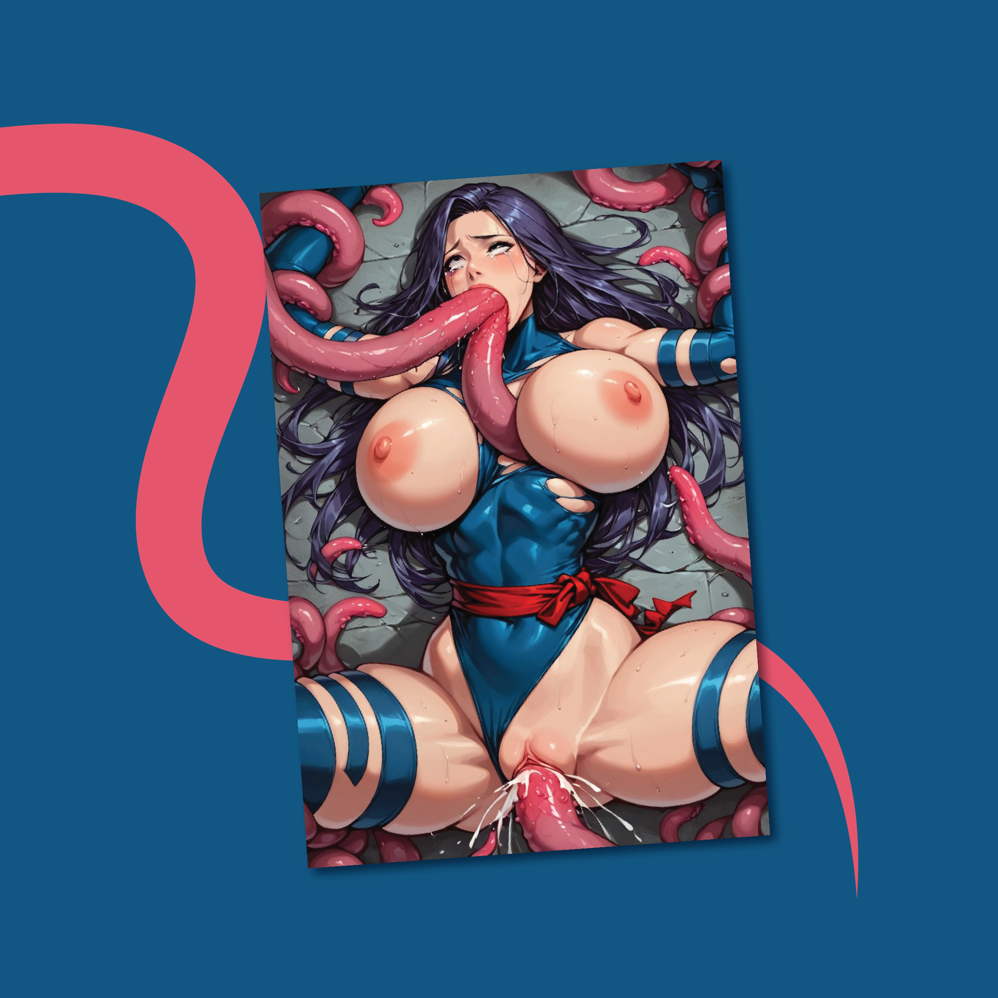 Tentacle Anime Girl Sticker