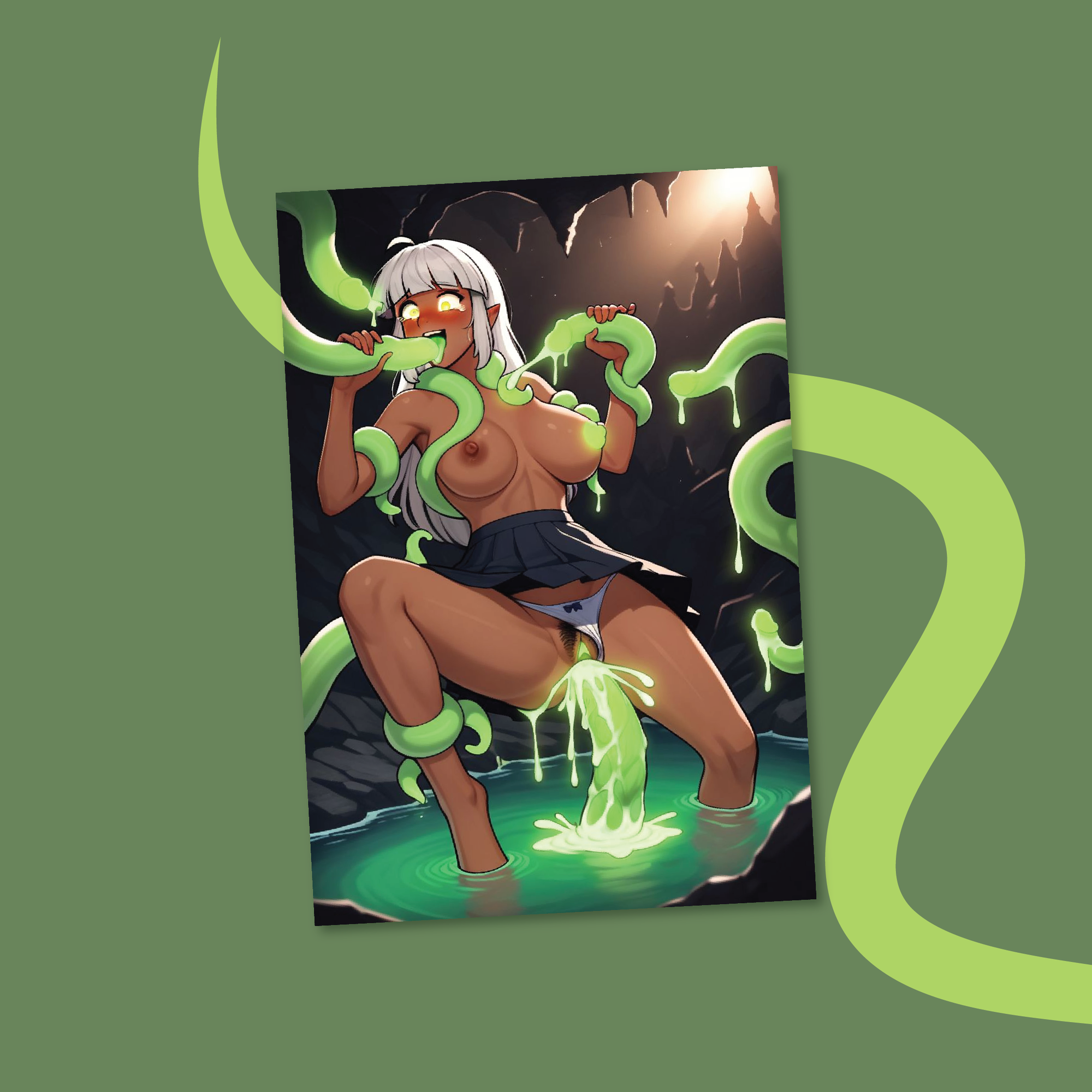 Tentacle Anime Girl Sticker